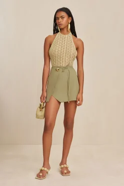 AALIA KNIT TOP - BEACH COMBO