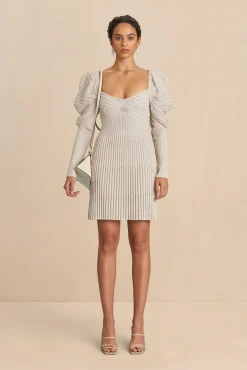 ADELIE KNIT DRESS - MUSHROOM