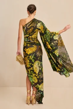 ADIRA GOWN - GREEN MULTI