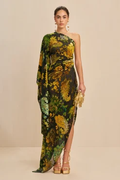 ADIRA GOWN - GREEN MULTI