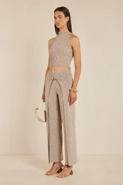 AMANDINE KNIT PANT - CANYON TAN