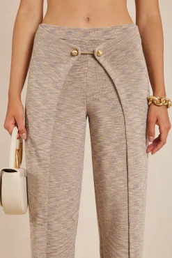 AMANDINE KNIT PANT - CANYON TAN