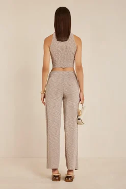 AMANDINE KNIT PANT - CANYON TAN