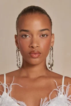 AMINAH EARRING - SHINY SILVER