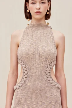 ANDREAS KNIT DRESS - CANYON TAN