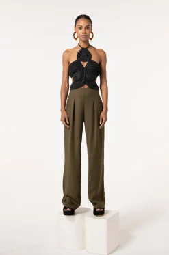 ARCHER CROCHET TOP - BLACK