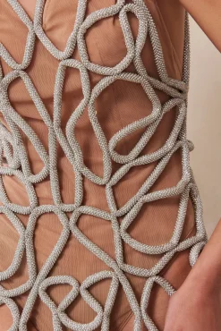 ARYA RHINESTONE GOWN - CLEAR
