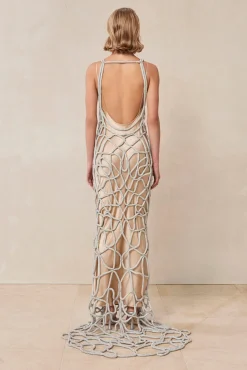 ARYA RHINESTONE GOWN - CLEAR