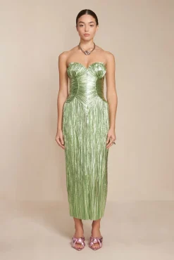 ASHIKA GOWN - SPEARMINT METALLIC