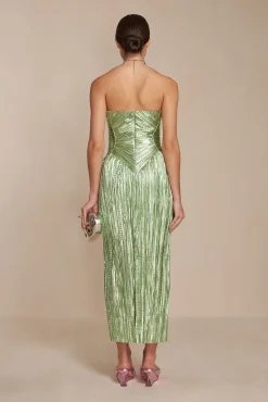 ASHIKA GOWN - SPEARMINT METALLIC