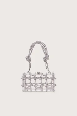 BESS RHINESTONE SHOULDER BAG - CLEAR