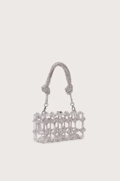 BESS RHINESTONE SHOULDER BAG - CLEAR