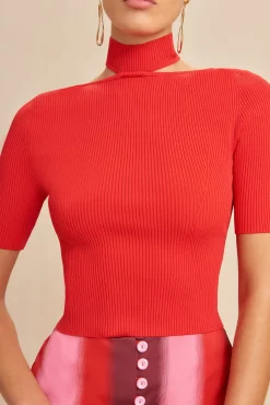 BRIANNA KNIT TOP - LOLLIPOP