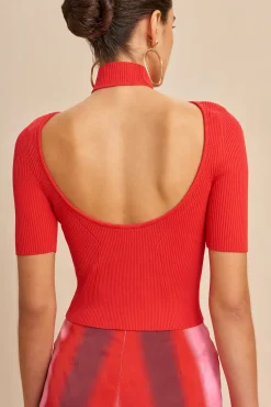 BRIANNA KNIT TOP - LOLLIPOP