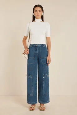 BRIANNA KNIT TOP - OFF WHITE