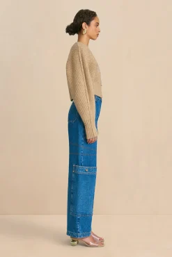 CASELLA KNIT CARDIGAN - CHAMPAGNE