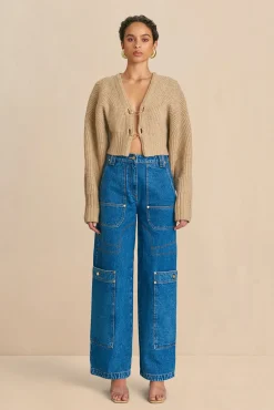 CASELLA KNIT CARDIGAN - CHAMPAGNE