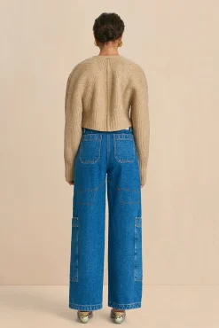 CASELLA KNIT CARDIGAN - CHAMPAGNE