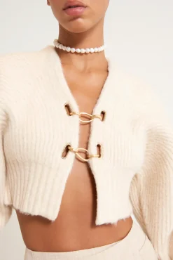 CASELLA KNIT CARDIGAN - OFF WHITE
