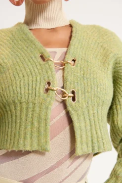 CASELLA KNIT CARDIGAN - PINE
