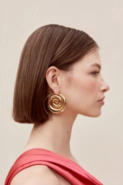CASSIA EARRING - SHINY BRASS