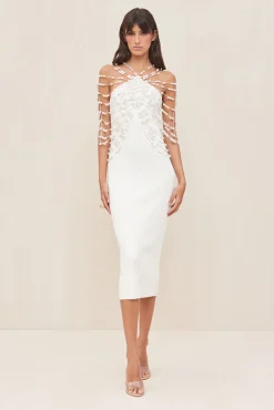 CECELIA KNIT DRESS - OFF WHITE