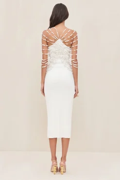 CECELIA KNIT DRESS - OFF WHITE