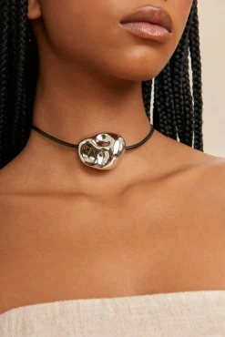 CLEO CHOKER - SHINY SILVER