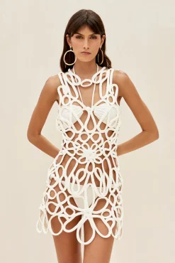 DANICA CROCHET DRESS - OFF WHITE