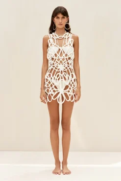 DANICA CROCHET DRESS - OFF WHITE