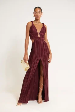 DAVIDA GOWN - MAROON PEAK