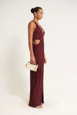 DAVIDA GOWN - MAROON PEAK