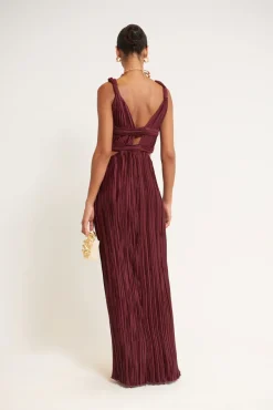 DAVIDA GOWN - MAROON PEAK