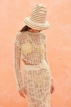 DAWSON CROCHET SKIRT - CHAMPAGNE