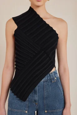 DEL KNIT TOP - BLACK
