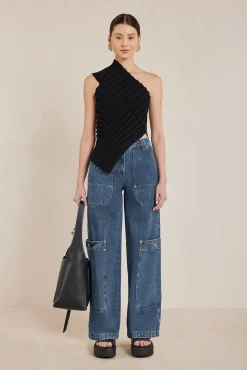 DEL KNIT TOP - BLACK