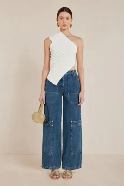 DEL KNIT TOP - OFF WHITE