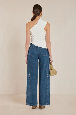 DEL KNIT TOP - OFF WHITE