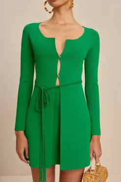 DENISSE KNIT SKIRT - MALACHITE