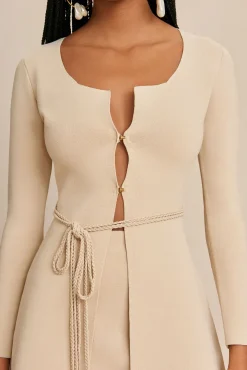 DENNIE KNIT CARDIGAN - BEACH