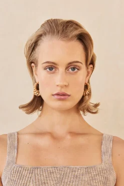 DIONNE EARRING - BRUSHED BRASS