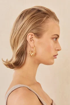 DIONNE EARRING - BRUSHED BRASS