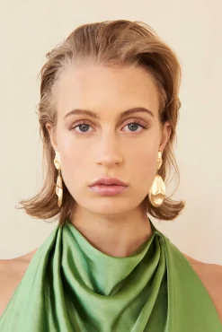 DUNIA EARRING - BRUSHED BRASS