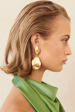 DUNIA EARRING - BRUSHED BRASS