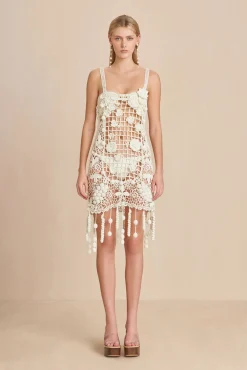 ELAINA CROCHET DRESS - OFF WHITE
