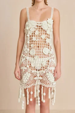 ELAINA CROCHET DRESS - OFF WHITE