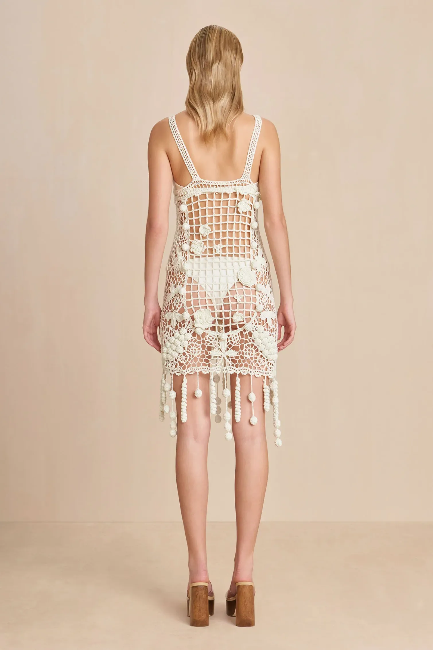 ELAINA CROCHET DRESS - OFF WHITE