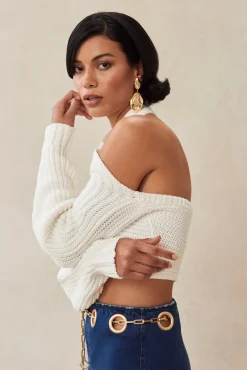 ELYSE KNIT TOP - OFF WHITE