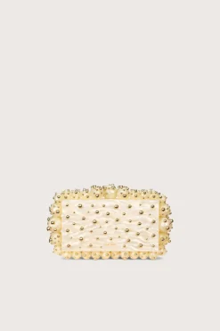 EOS CLUTCH - STUDDED IVORY
