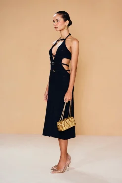 EVALEIGH KNIT DRESS - BLACK